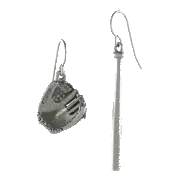 Baseball Glove & Bat Earrings 1