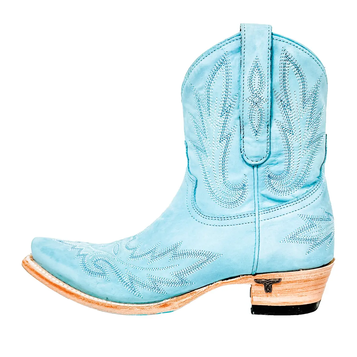Lexington Bootie By Lane Boots, Powder Blue Cowgirl Boots| Bourbon Cowgirl 1
