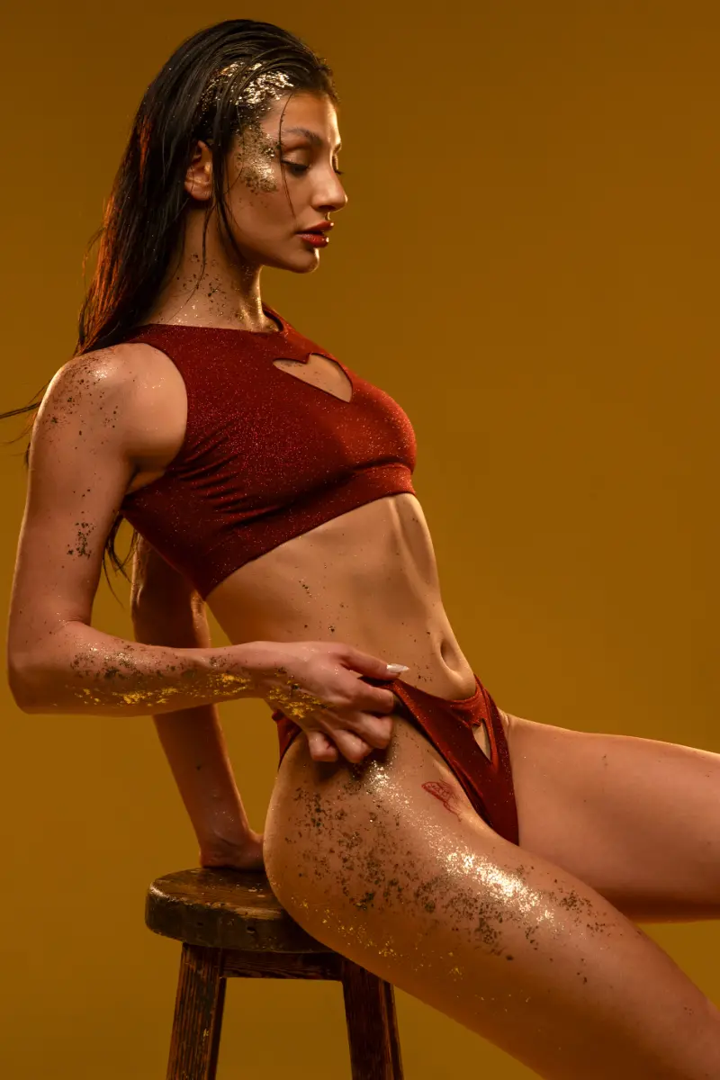 Rad X Pj Exclusive Love Top - Chili Glitter 1