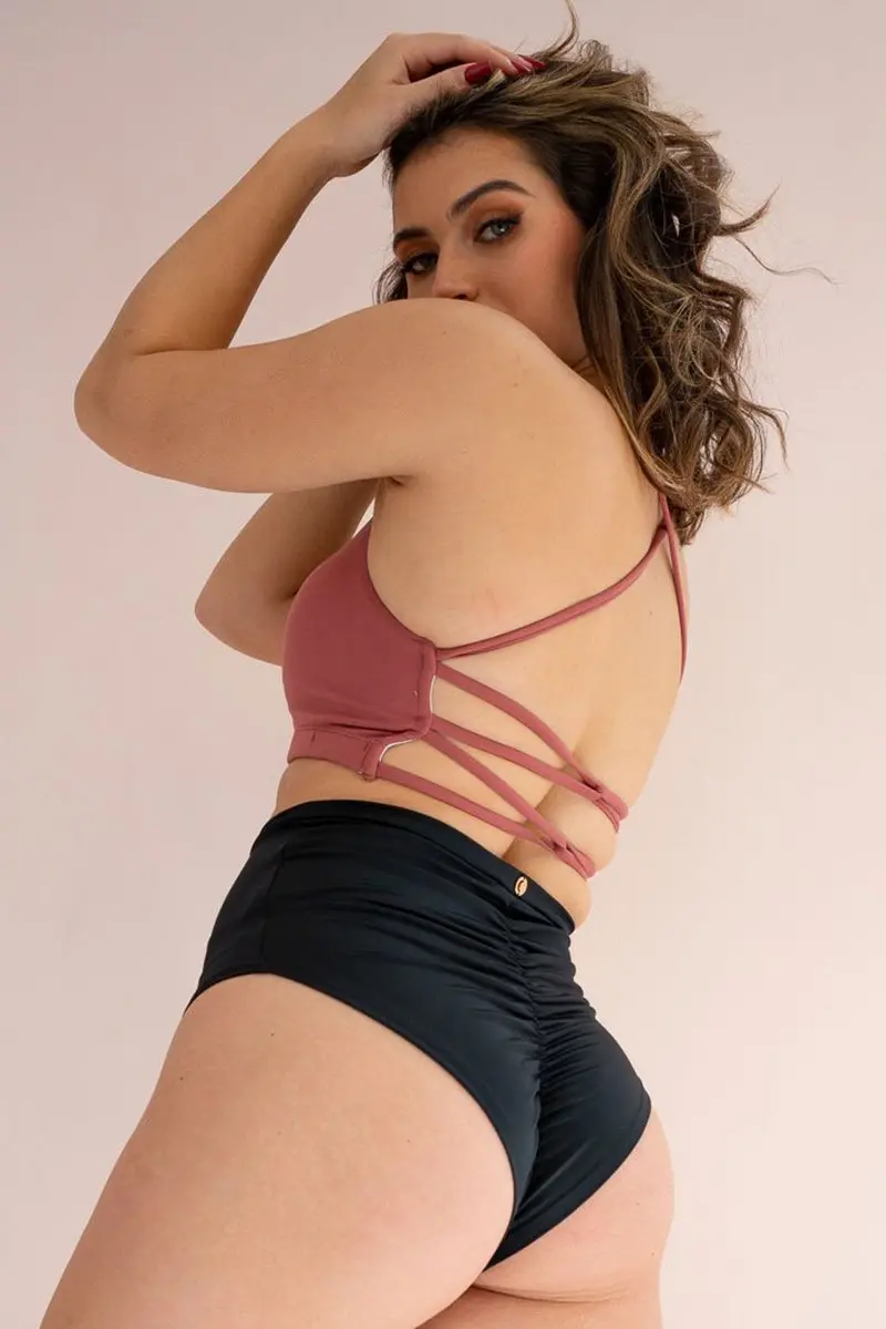 Lunalae High Waist Shorts - Black 1
