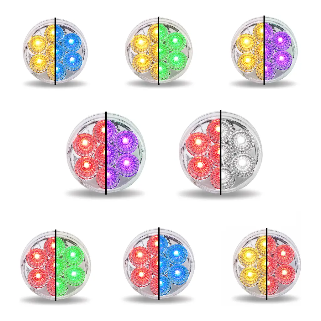 2.5" Round Trux Dual Revolution Leds (Choose Color) 1