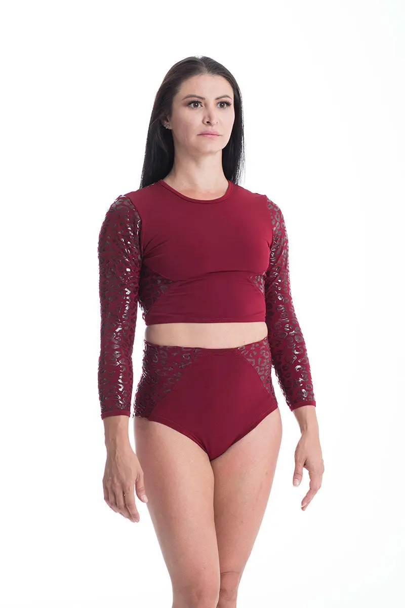 Paradise Chick Superhero Ultra Grip Shorts - Cherry Leopard 1