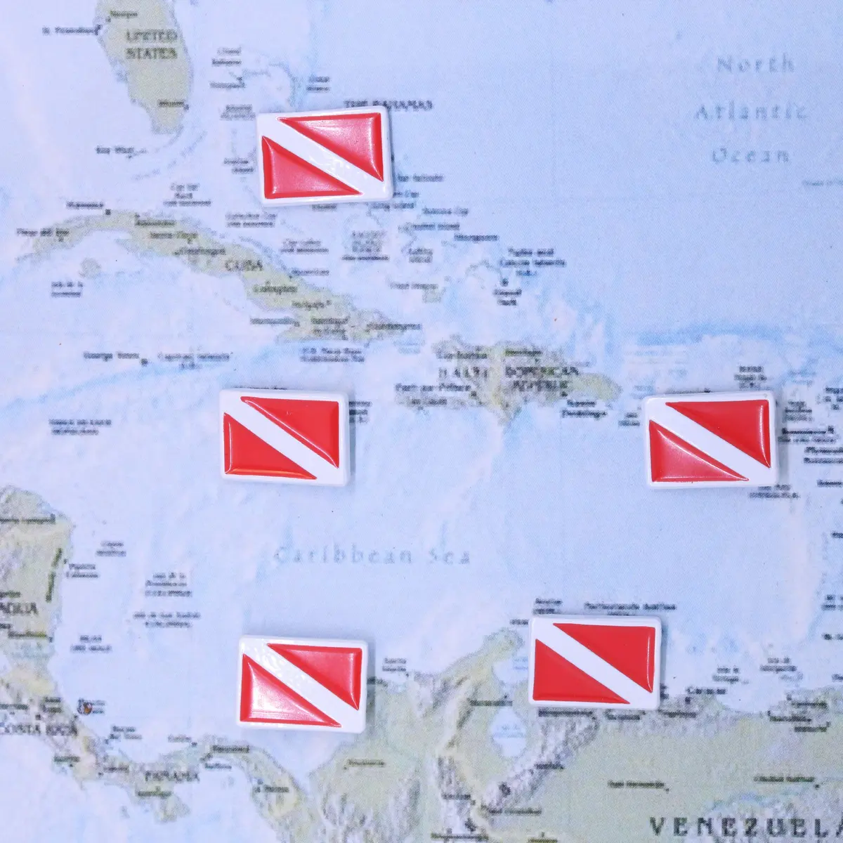 Dive Flag Map Pins 2