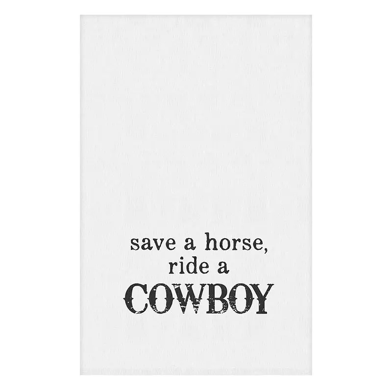 Face To Face Thirsty Boy Towel - Save A Horse Ride A Cowboy 1