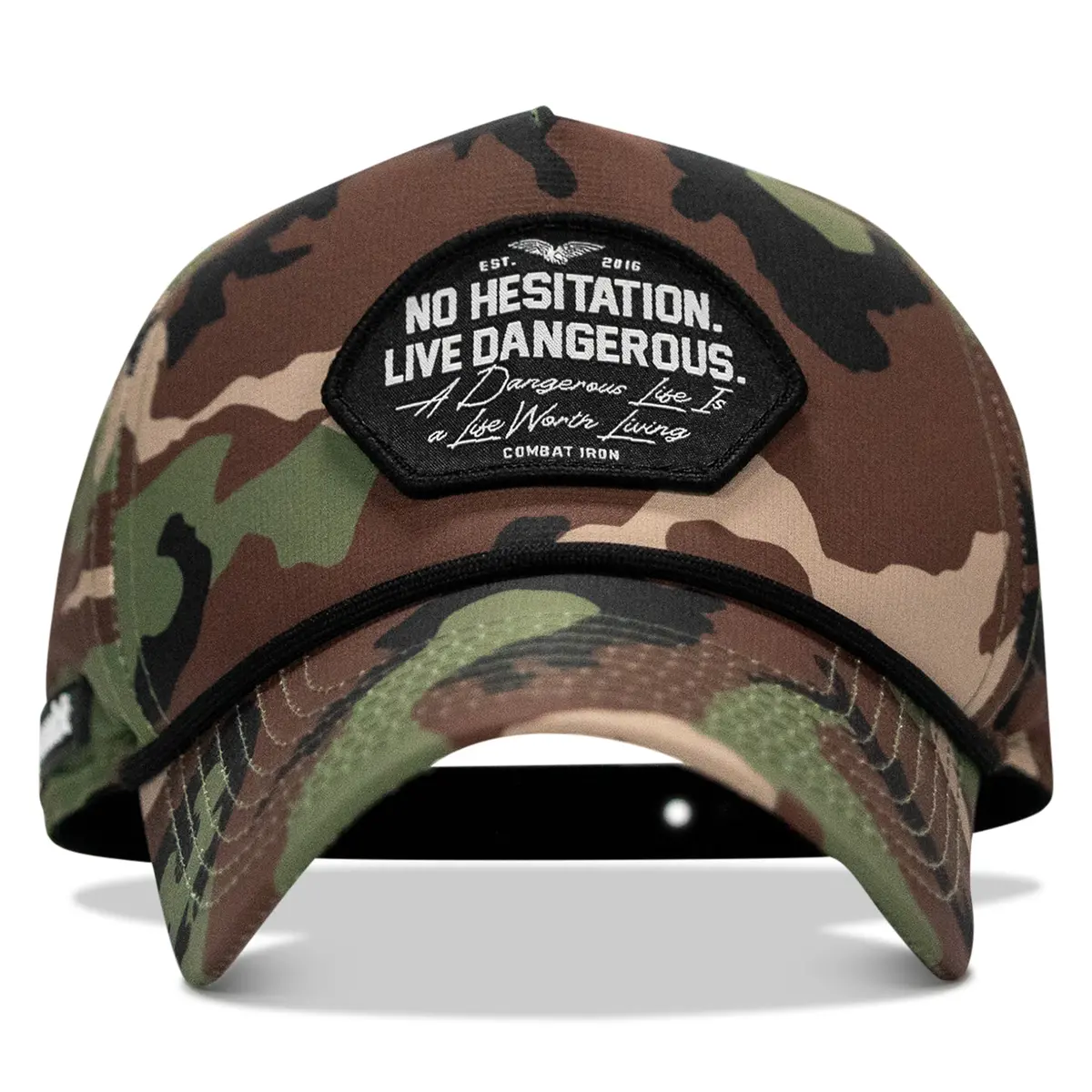No Hesitation. Live Dangerous Patch Weekender Snapback 2