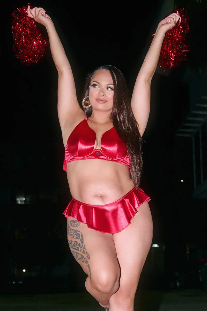 Cxix X Hoah Pillowtalk Ballerina Skirt - Red Satin 1