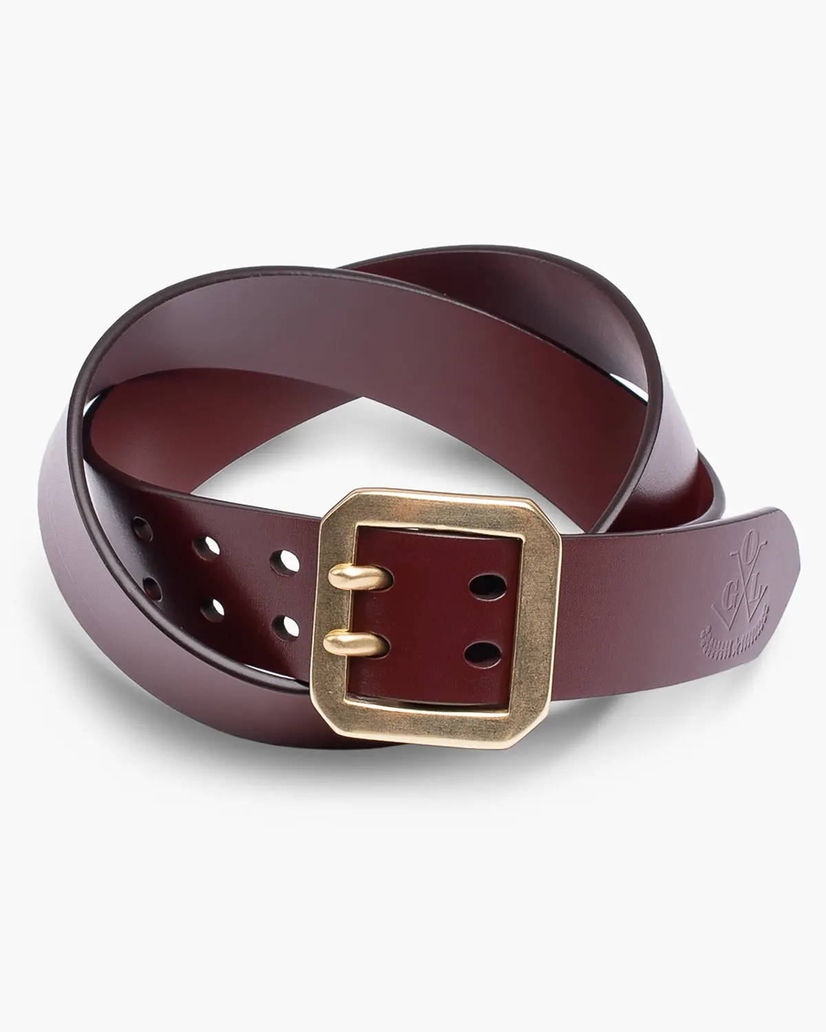 Ogl Double Prong Garrison Buckle Leather Belt - Tan 1