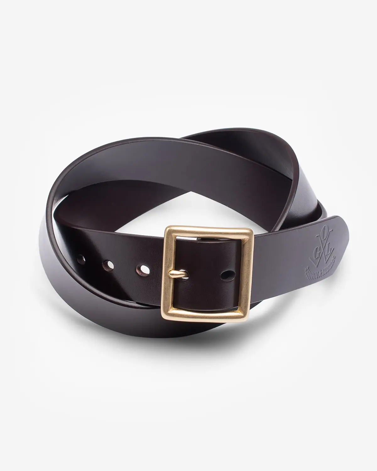 Ogl Vintage Buckle Leather Belt - Brown 1