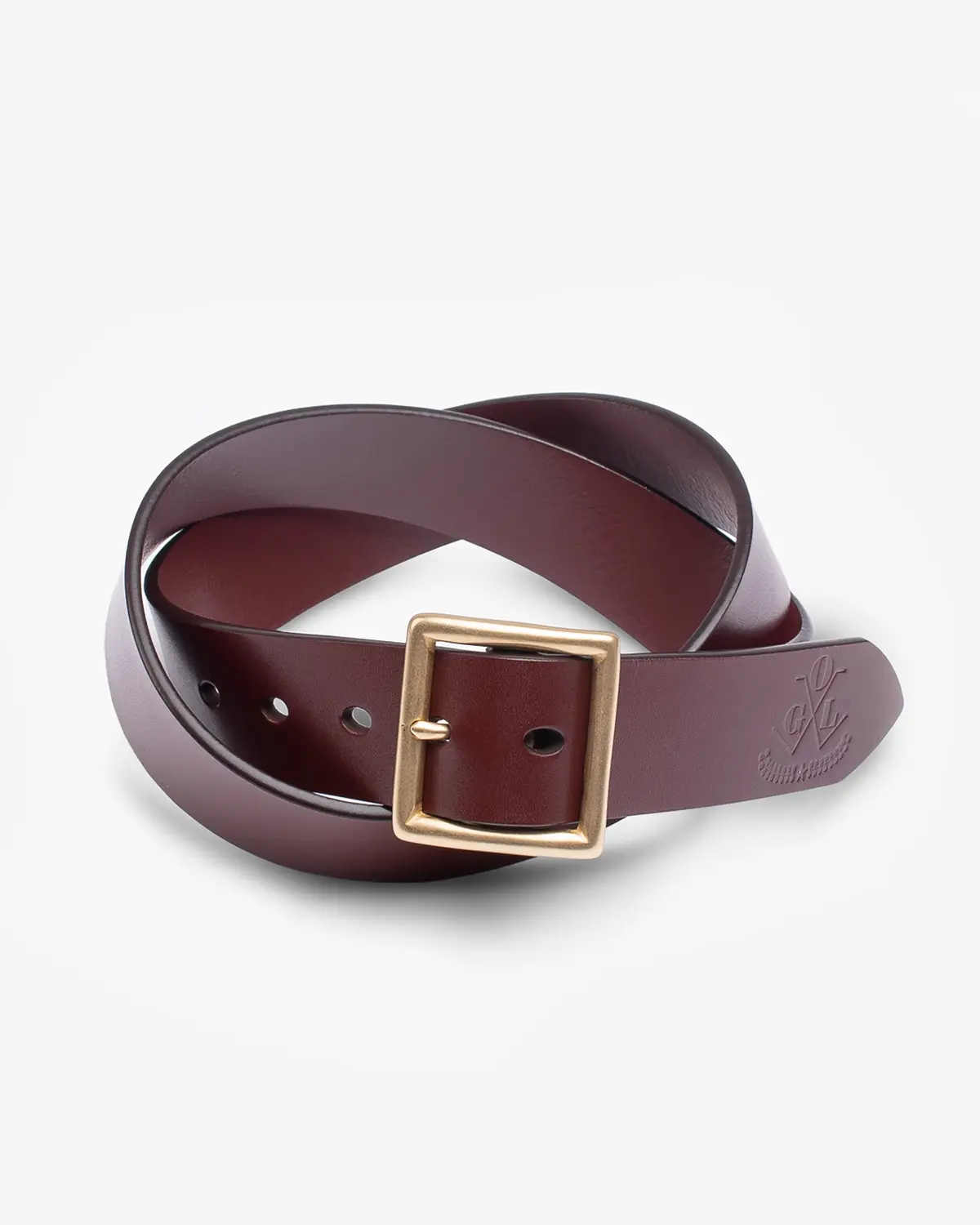Ogl Vintage Buckle Leather Belt - Tan 1
