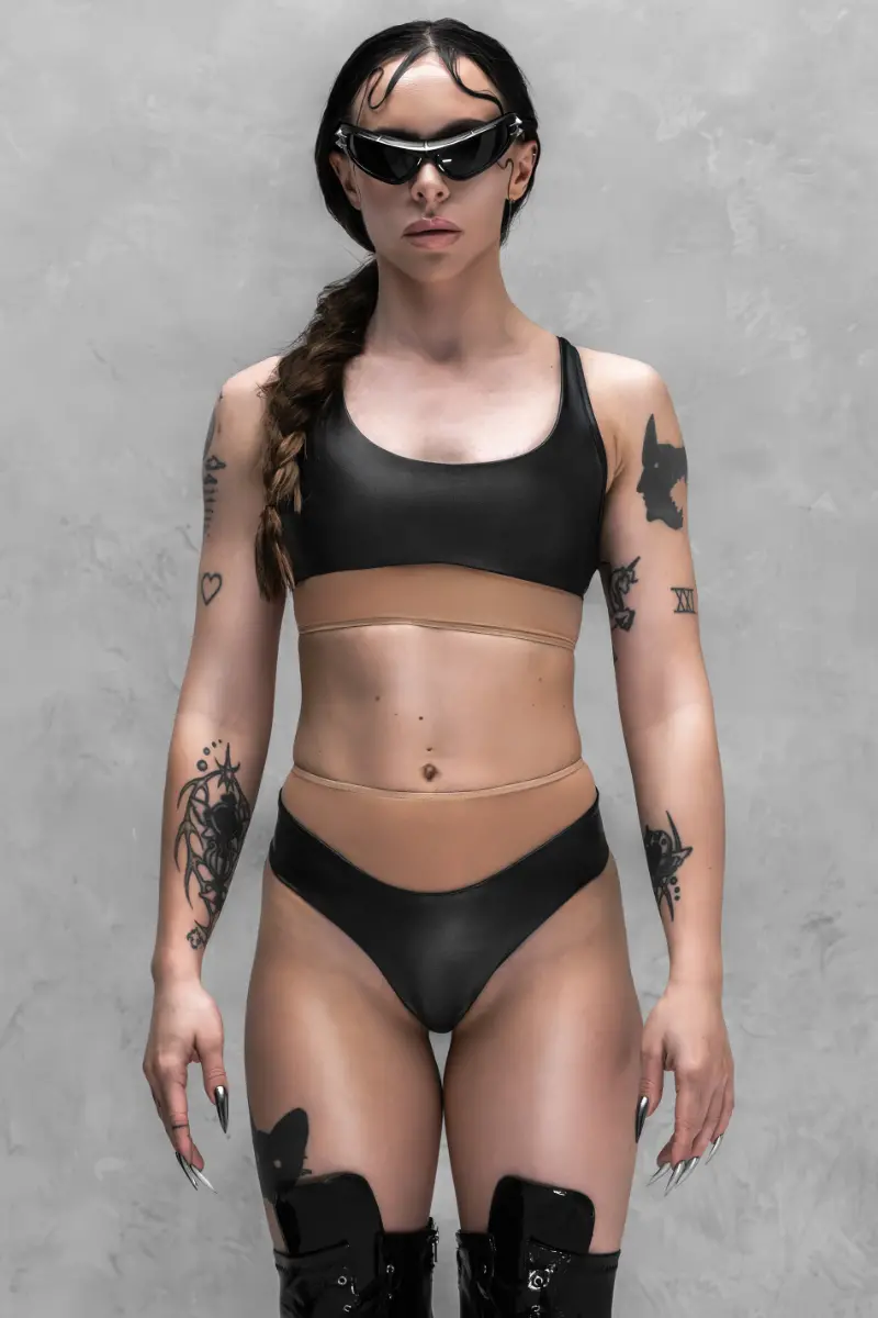 Mæd Glitch High-Waisted Shorts - Onyx 1
