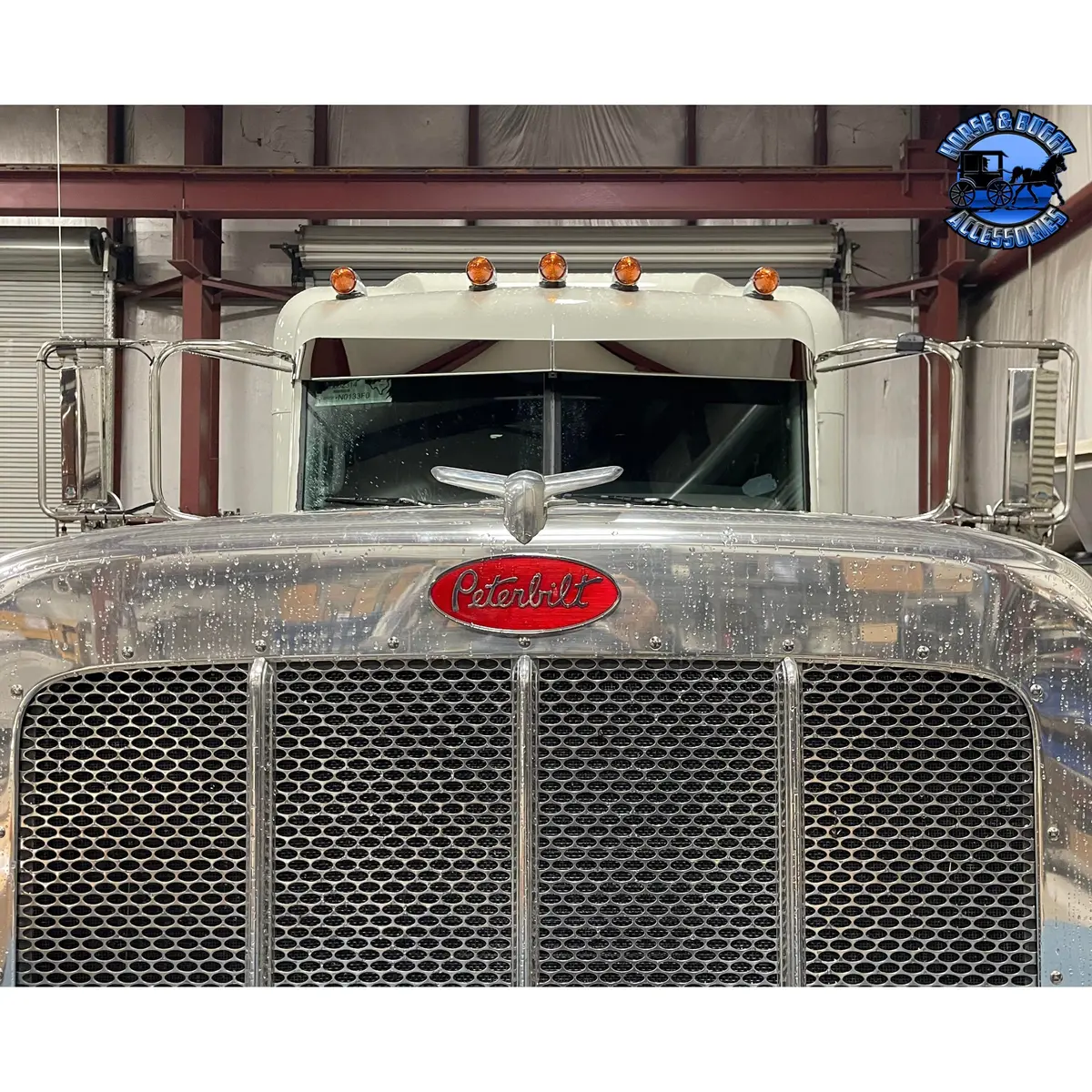 Rollin Low Peterbilt (7" X 5") Forward Bow Tie, Straight On Bottom Visor #1031 1