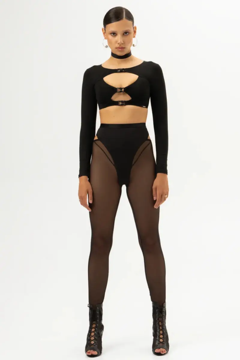 Queen Wear Mesh Leggings – Black Candy 1