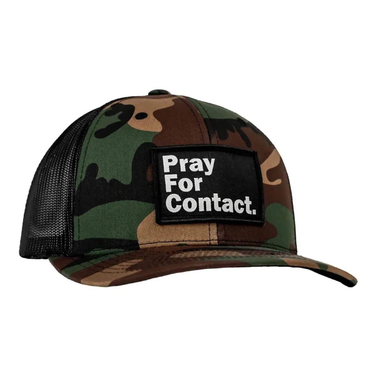 Pray For Contact Patch Snapback Hat 1