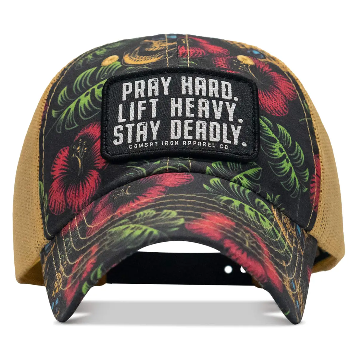 Pray Hard. Lift Heavy. Stay Deadly. Patch Tactical Ripstop Mesh Snapback Hat 8