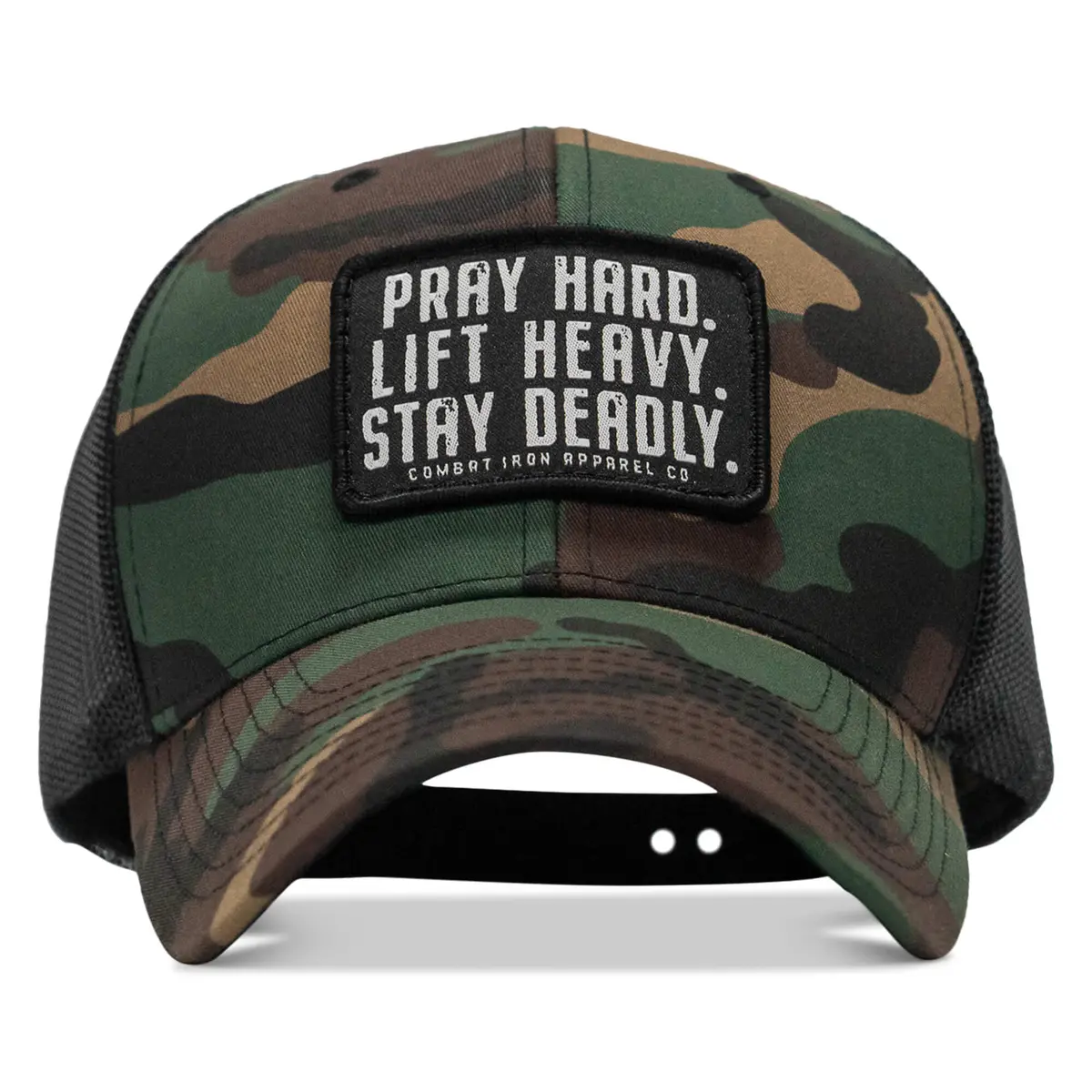 Pray Hard. Lift Heavy. Stay Deadly. Patch Snapback 4