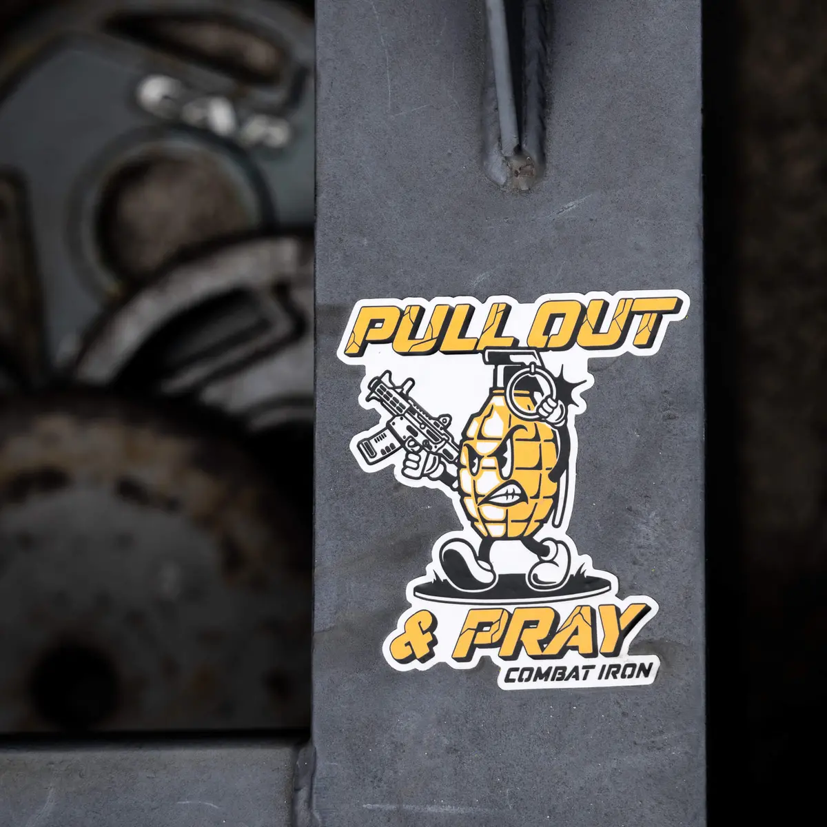 Pull Out & Pray Grenade Decal 2
