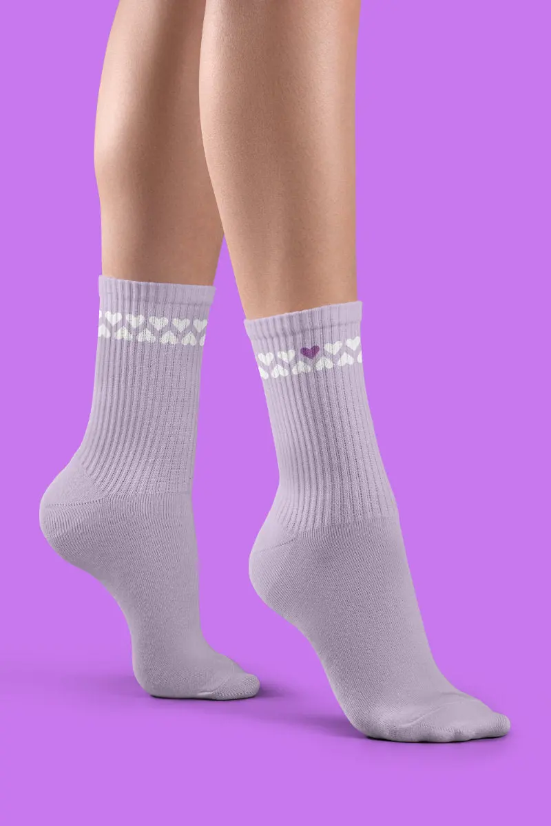 Pole Junkie Socks - Purple Heart Stripe 1