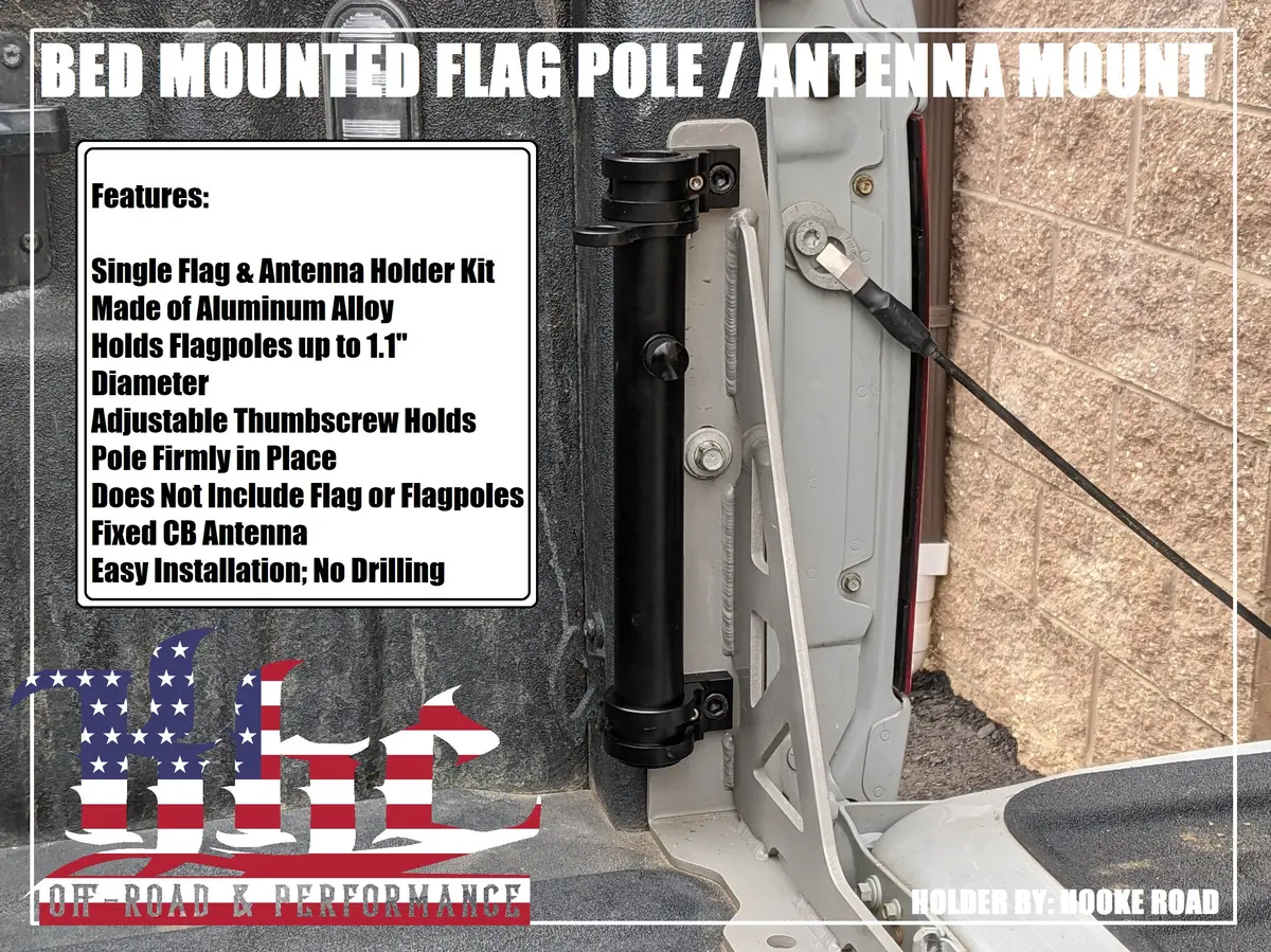 Khc Bolt In Bed Mounted Flag / Antenna Holder 1