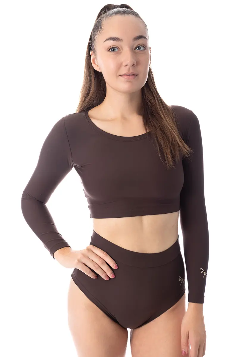 Dragonfly Pavi Crop Top - Espresso 1