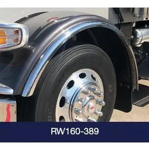 Peterbilt 389/379 Front Stainless Steel Fender Extension Trim Mold #Rw160-389 1