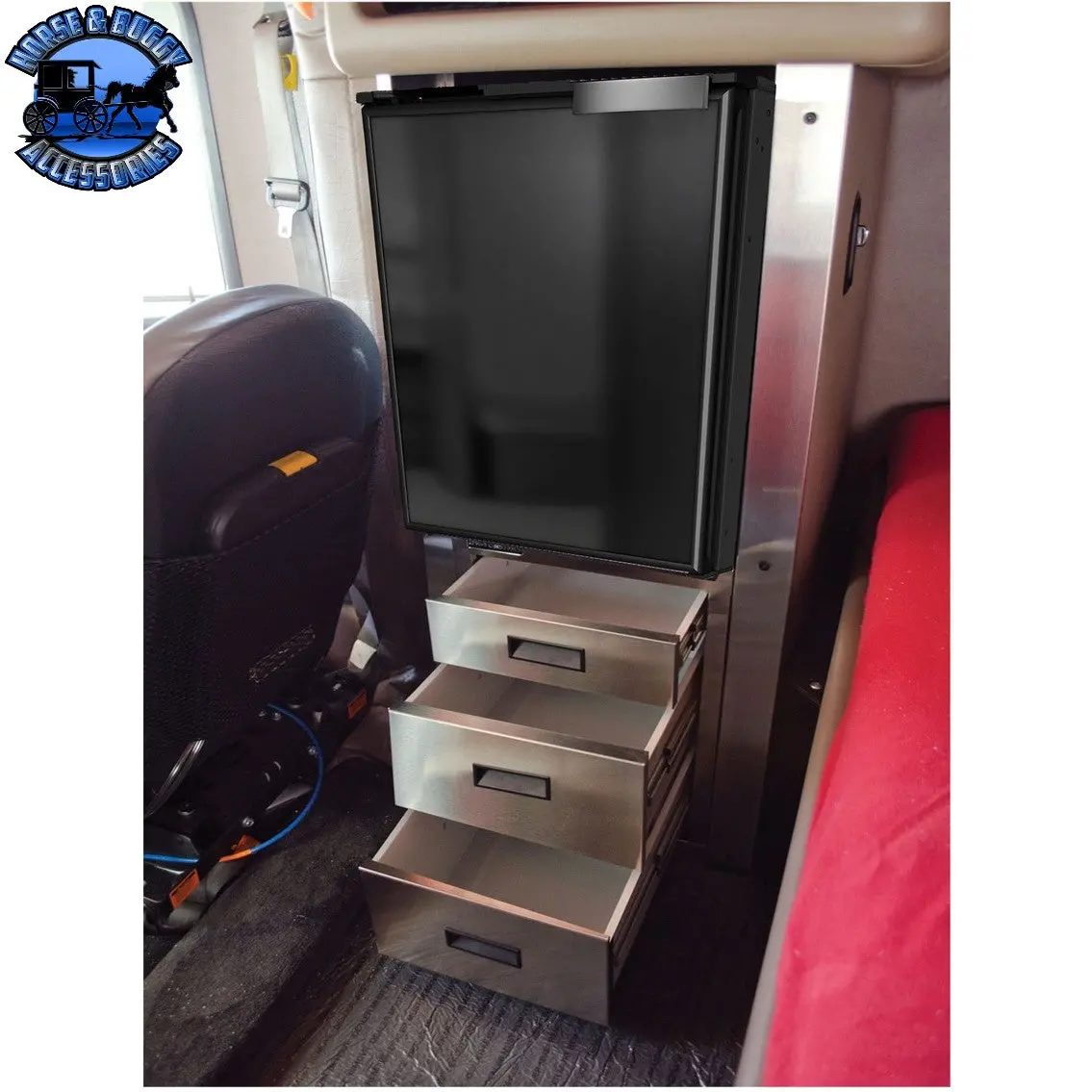 Ic184002-13 Peterbilt Refrigerator Kit 379 Passenger Kit Brushed Ss 1