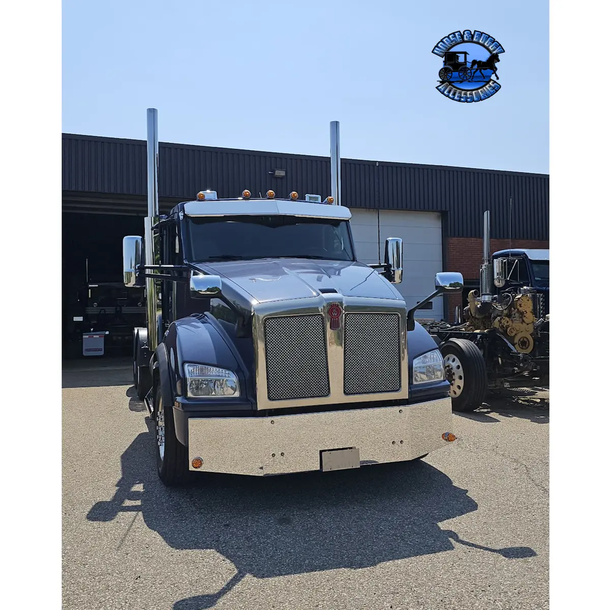 #2.1-Oe-St-8-Ss  Colorado-Style 8" Drop Stainless Visor (Fits All 2.1M Cabs) 589,567,579,W990,T680,T880 1