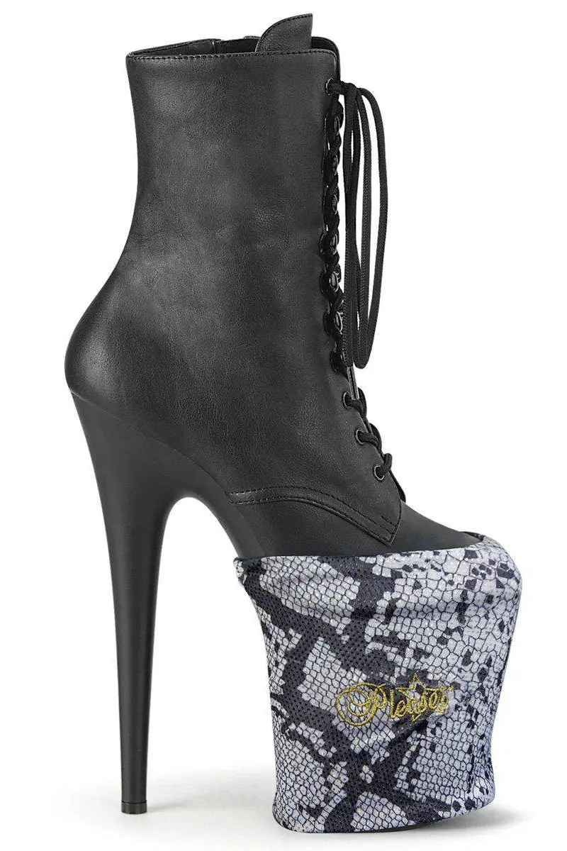 Pleaser Usa Shoe Protectors - White Snake Print 1
