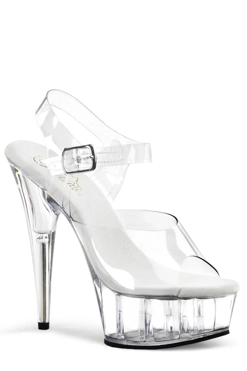 Pleaser Usa Delight-608 6Inch Stilettos - Clear 1