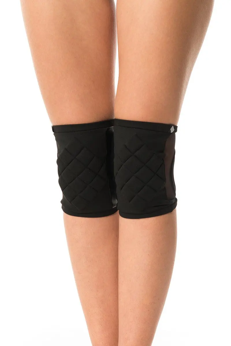 Poledancerka Grippy Kneepads - Black (With Pocket) 1