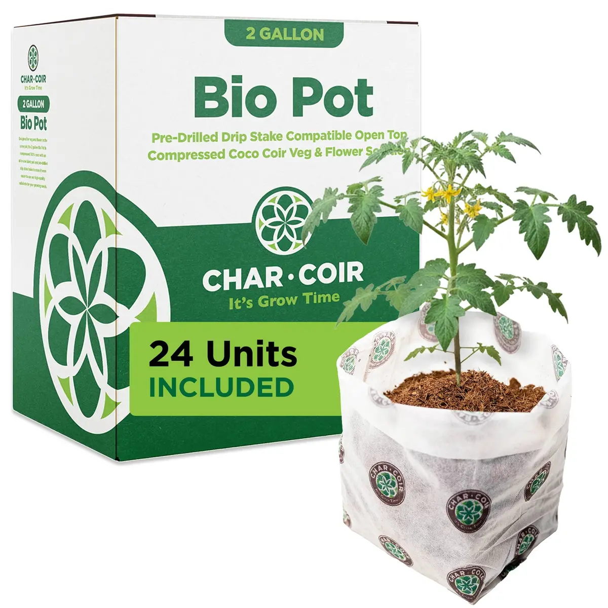 Char Coir - 2 Gallon Bio Pot 1