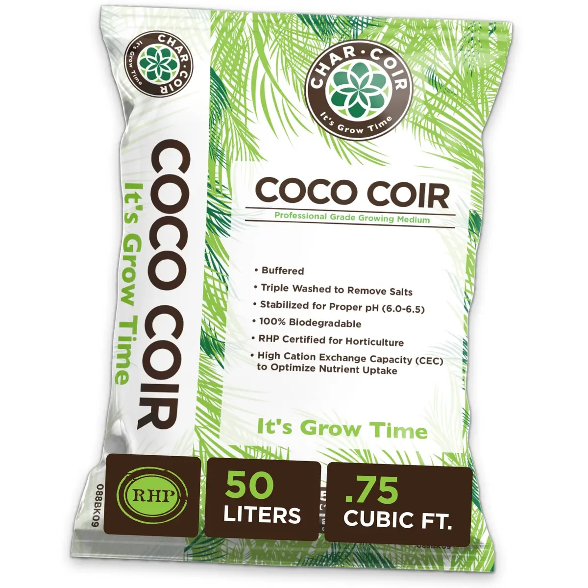 Char Coir - 100% Rhp Coco Coir - 50L/1.75 Cuft Bag 1