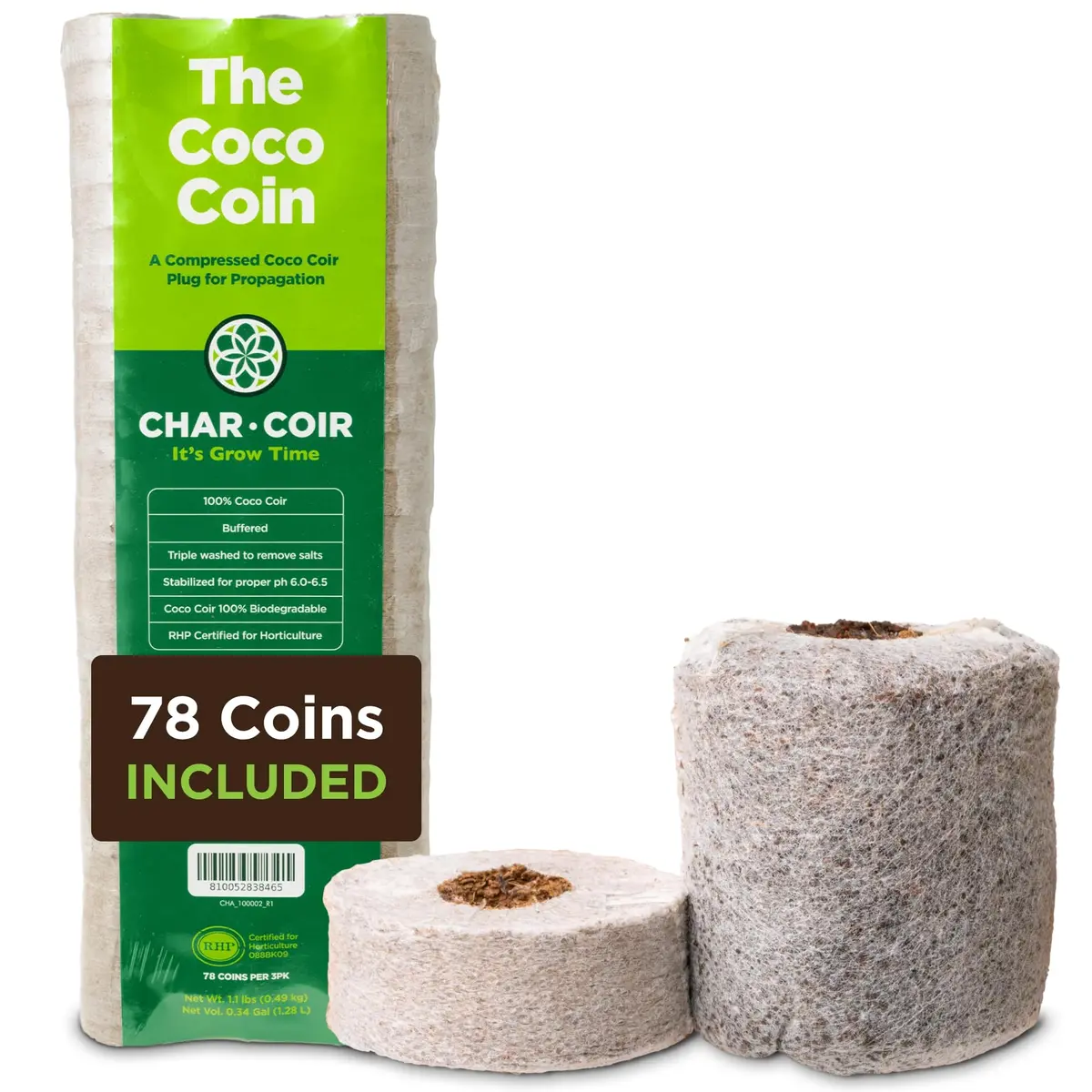 Char Coir - Coco Coin Propagation Plug Pack 1
