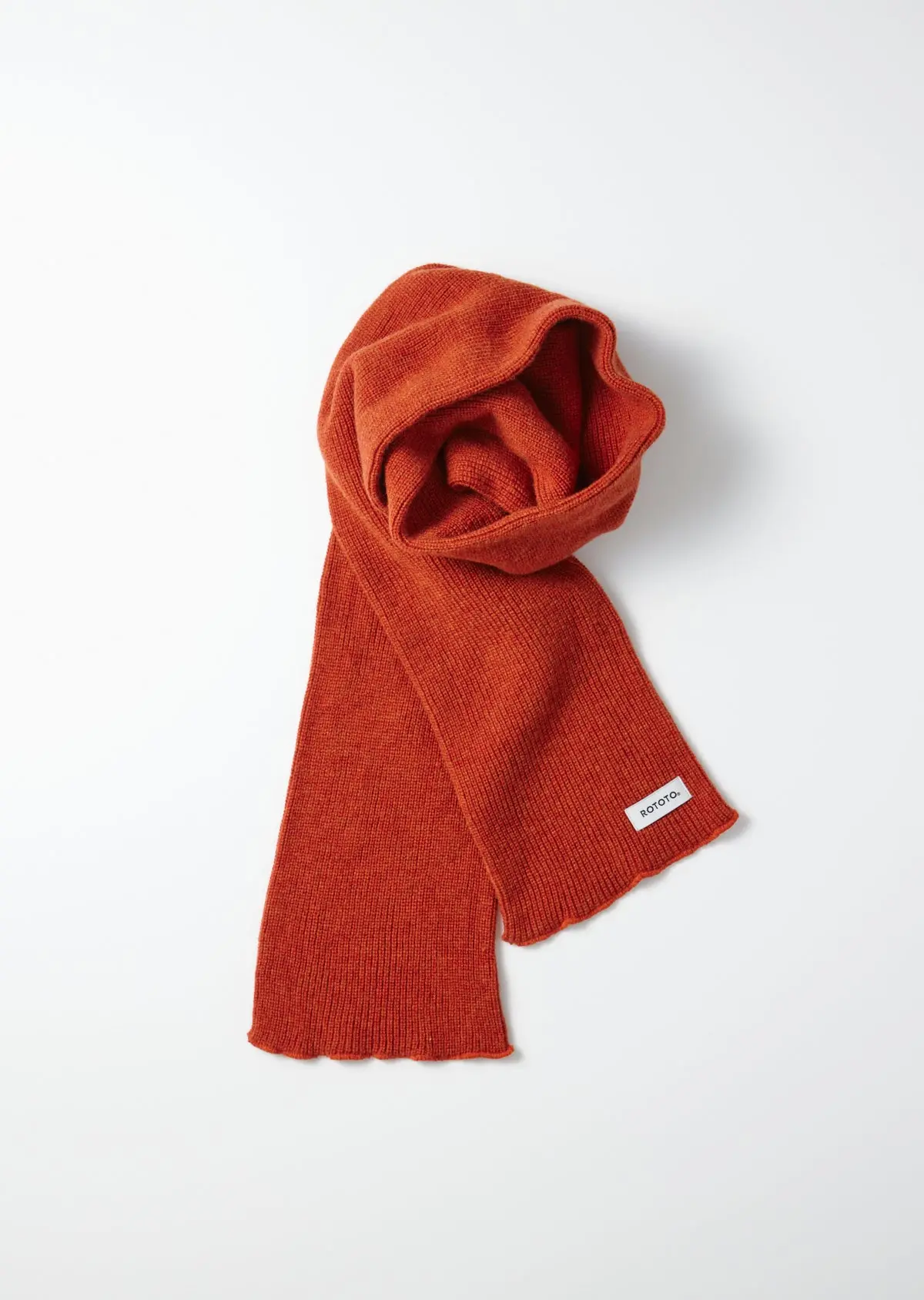 Rototo - Merino Lambswool Scarf - Brick 1