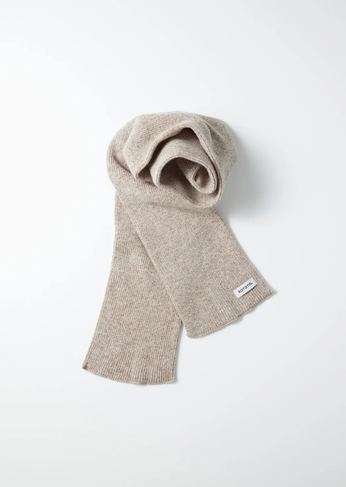 Rototo - Merino Lambswool Scarf - Brown 1