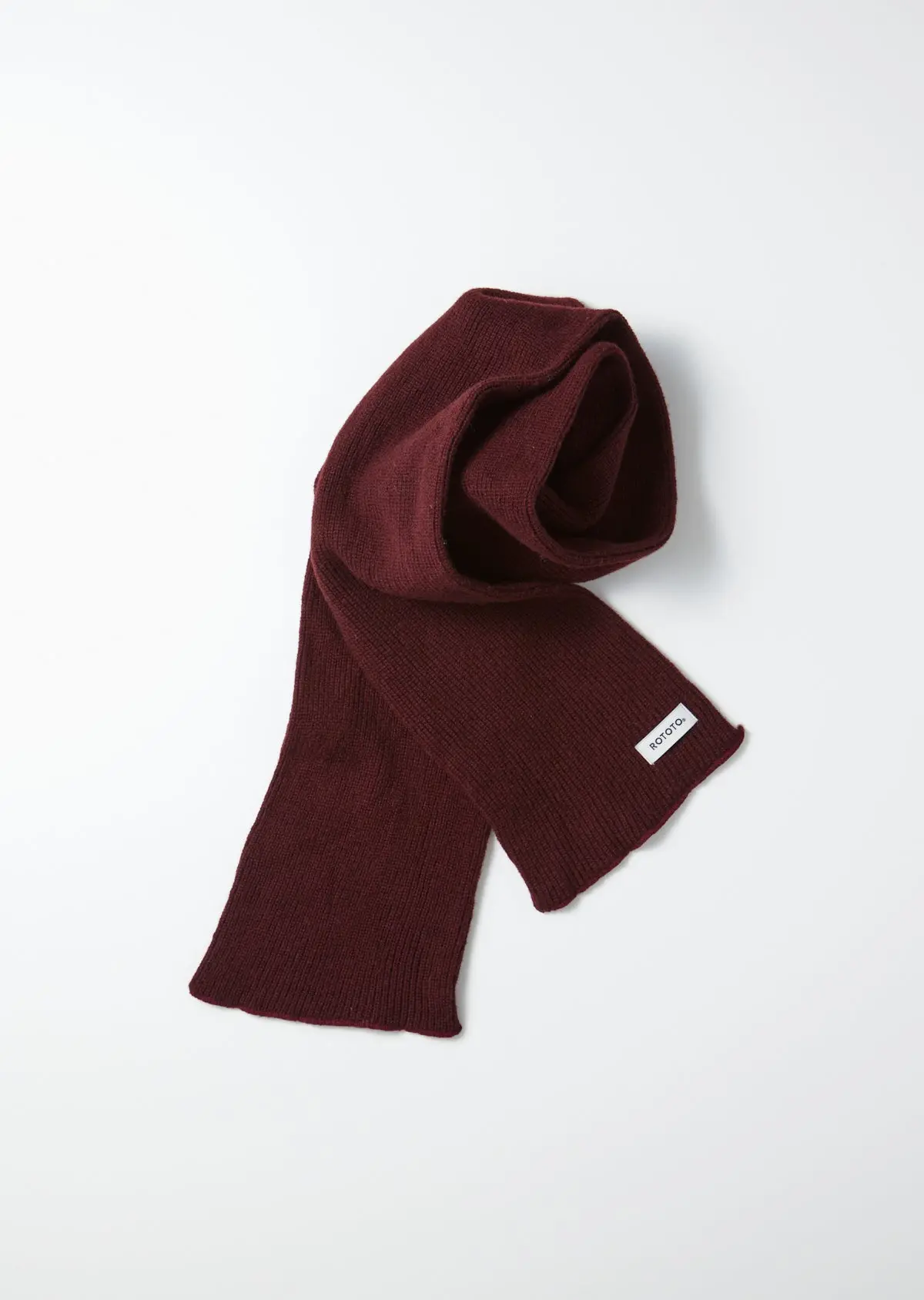 Rototo - Merino Lambswool Scarf - Dark Bordeaux 1