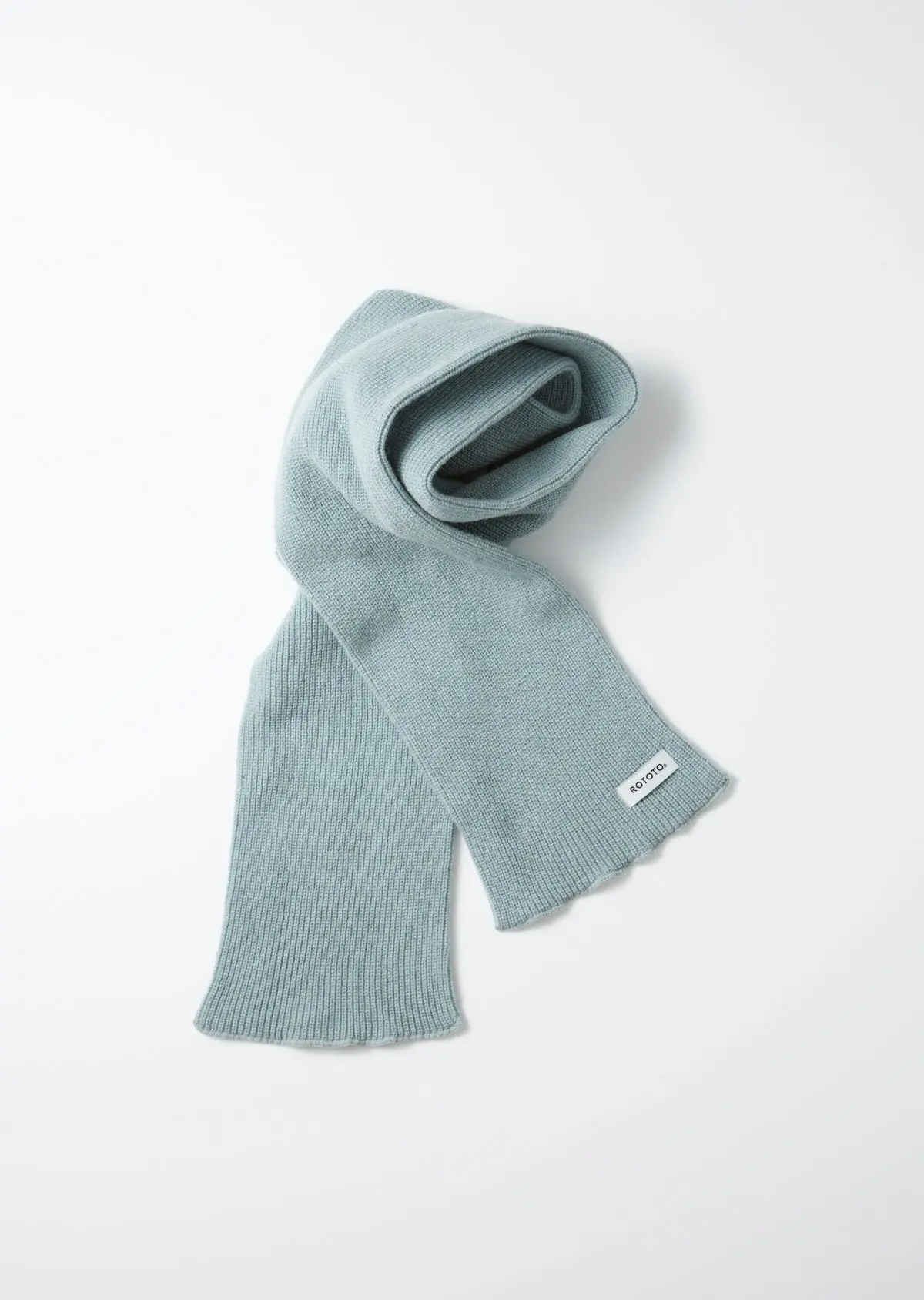 Rototo - Merino Lambswool Scarf - Light Blue 1