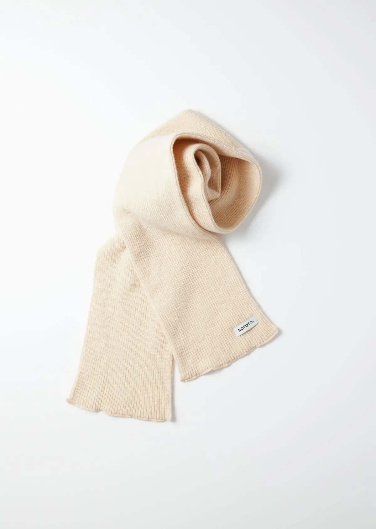 Rototo - Merino Lambswool Scarf - White 1