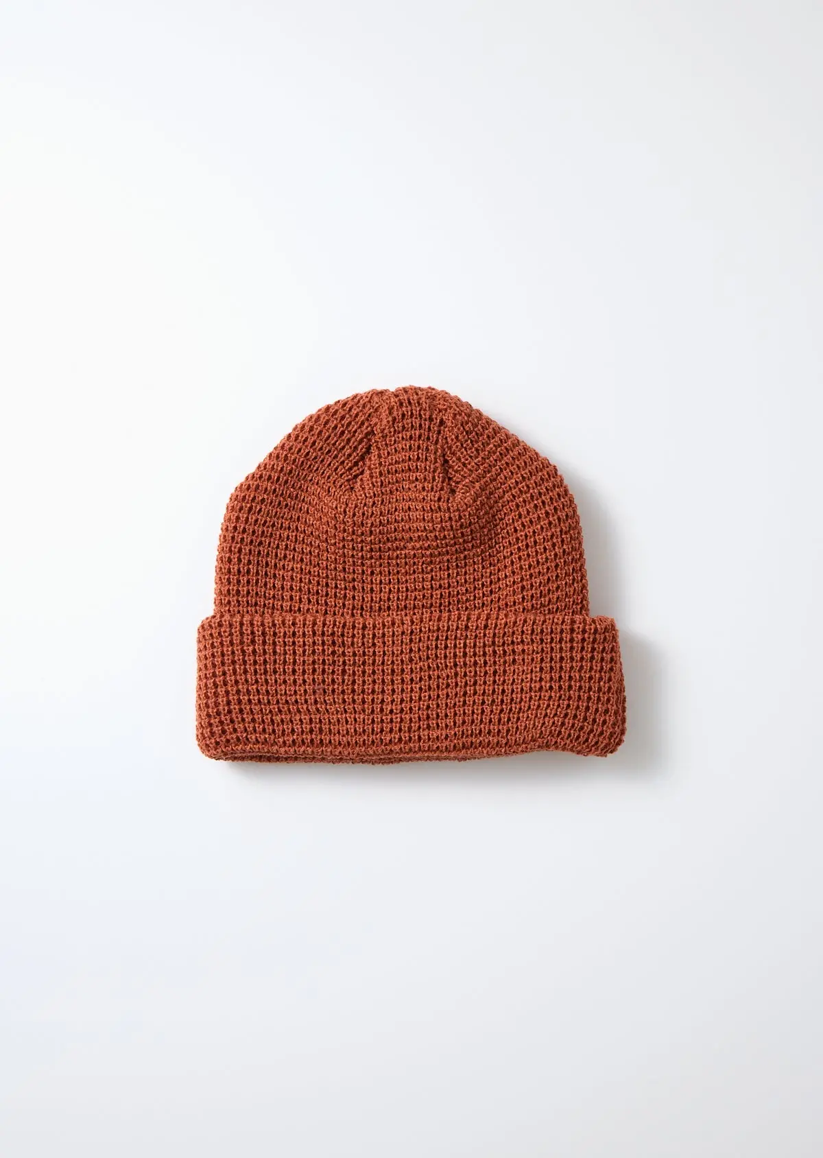 Rototo - Cotton Waffle Knit Watch Cap - Terracotta 1