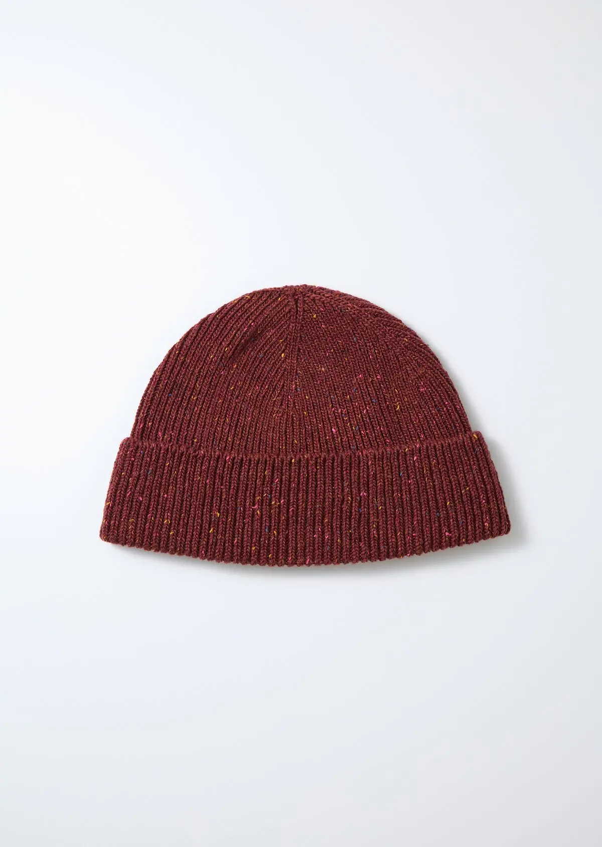 Rototo - Nep Wool Seamless Beanie - Dark Red 1
