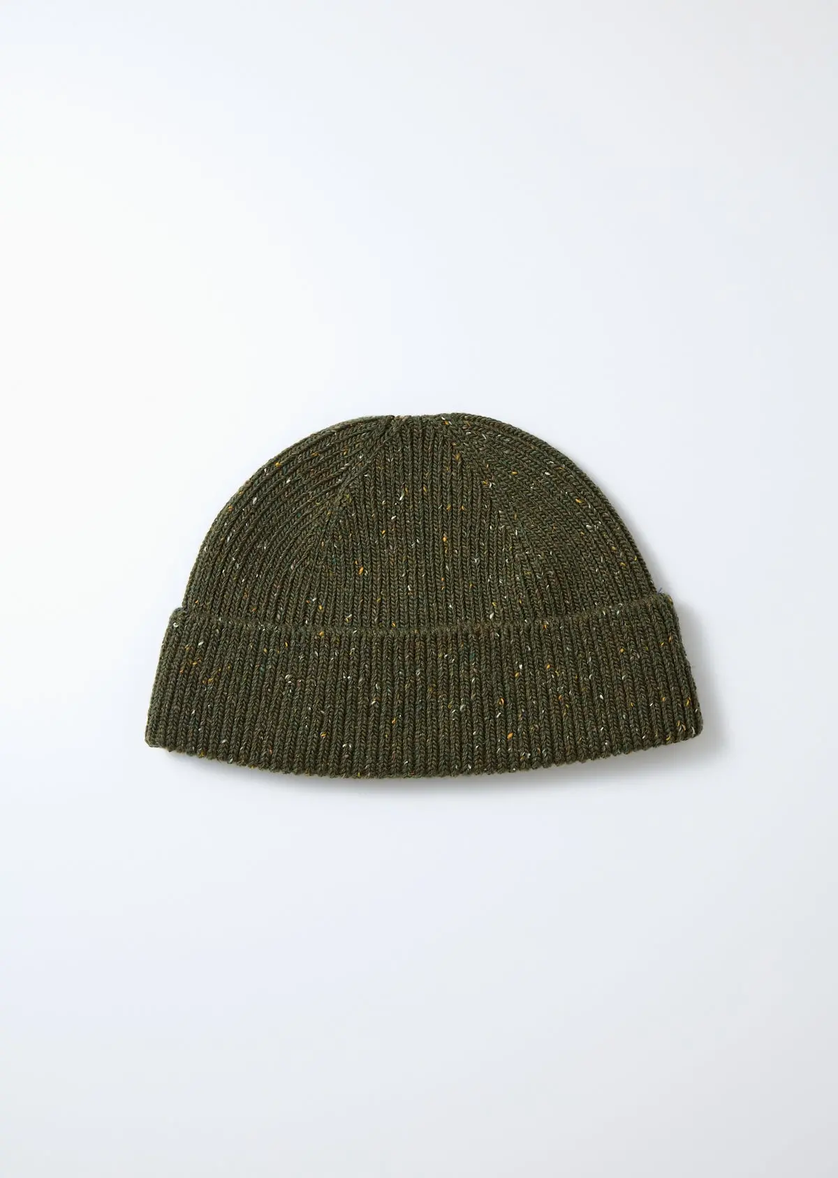 Rototo - Nep Wool Seamless Beanie - Olive 1