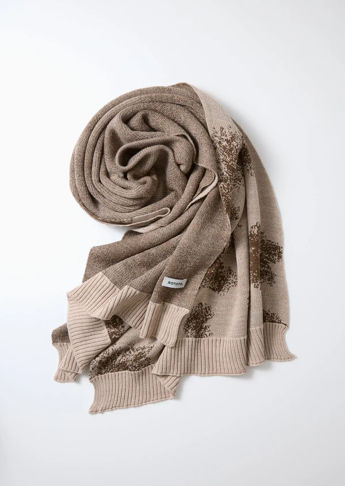 Rototo - Snow Camo Scarf - Light Beige 1