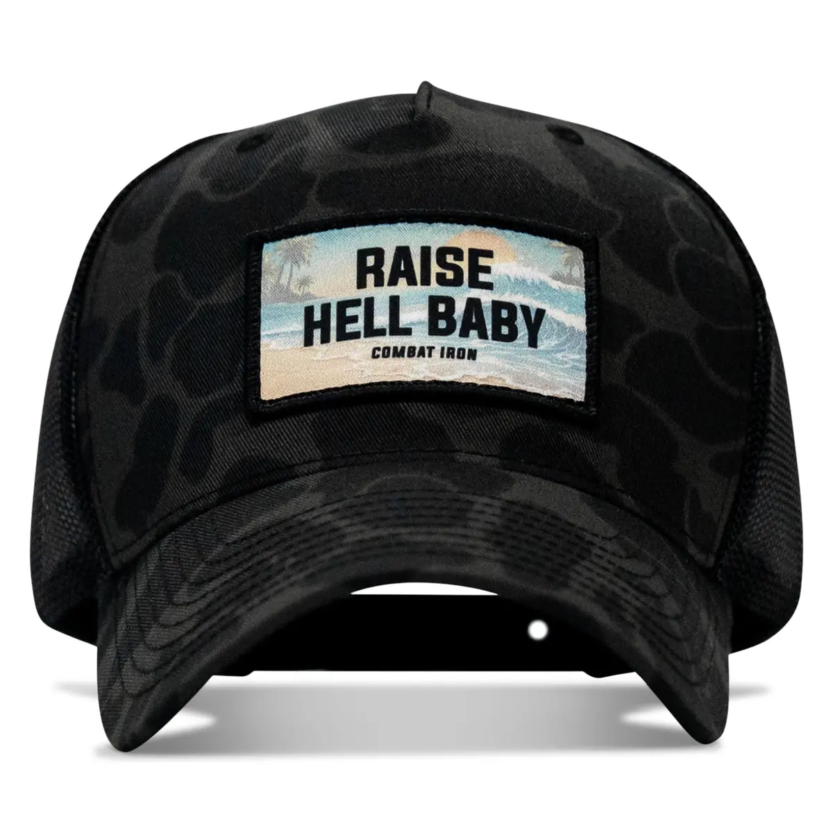 Raise Hell Baby Sunset Patch Snapback Hat 2