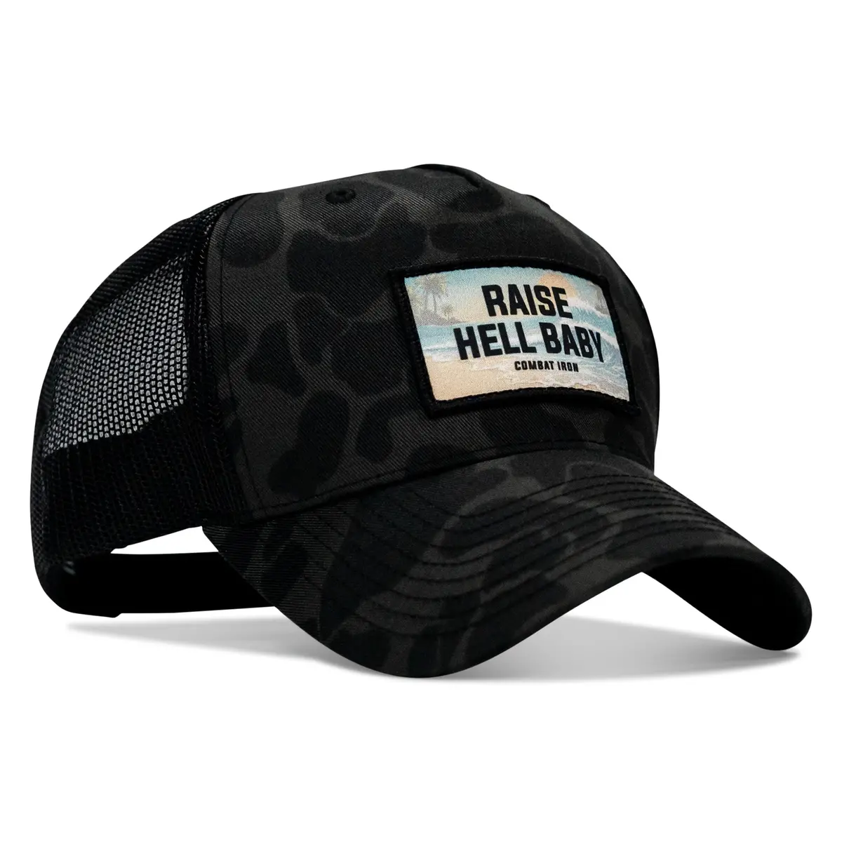 Raise Hell Baby Sunset Patch Snapback Hat 3