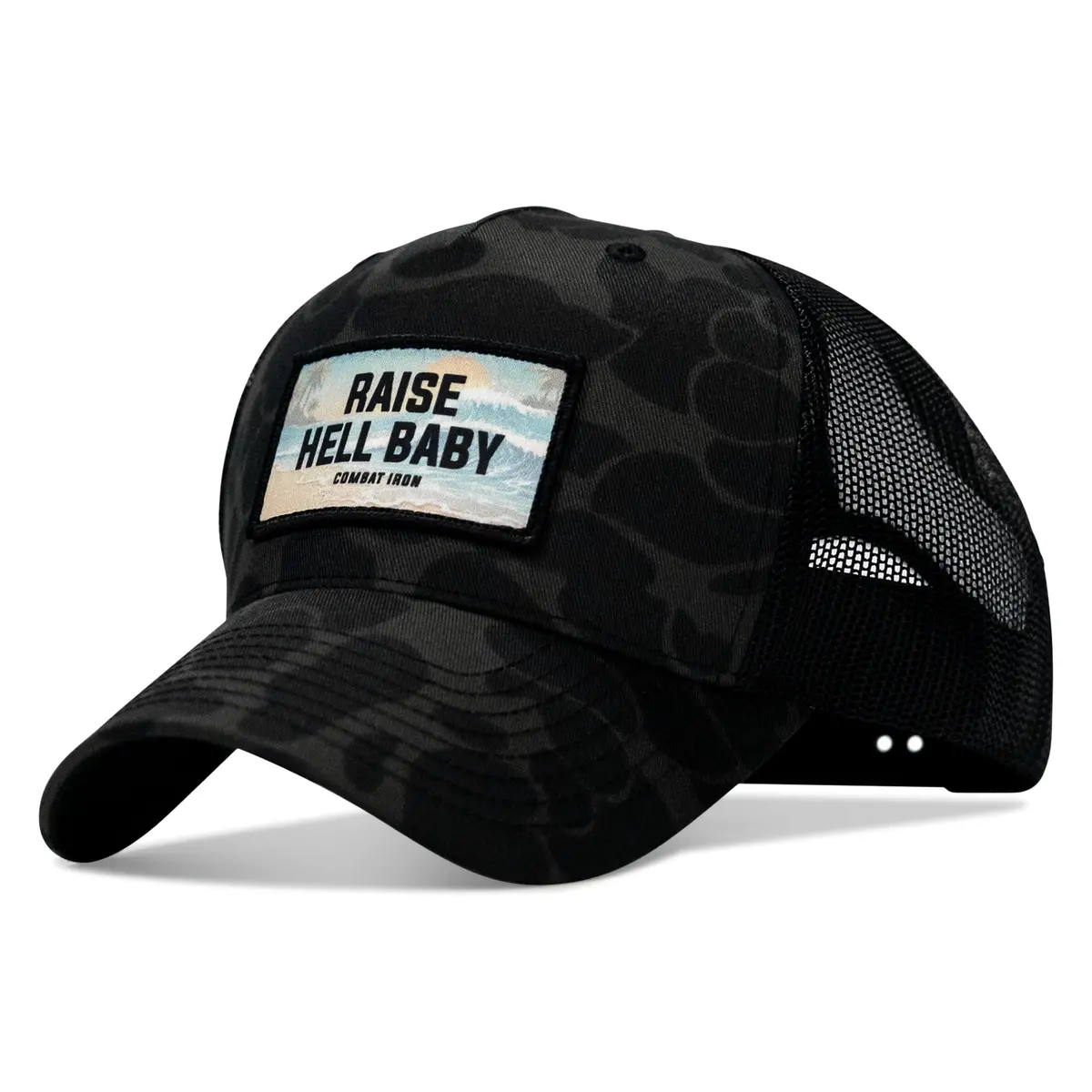 Raise Hell Baby Sunset Patch Snapback Hat 2