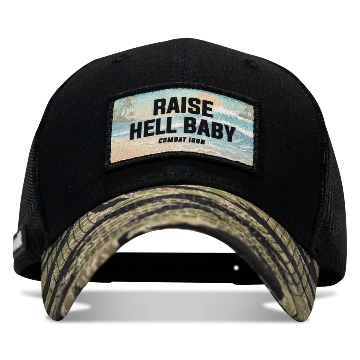 Raise Hell Baby Sunset Patch Original Ripstop Snapback Hat 1