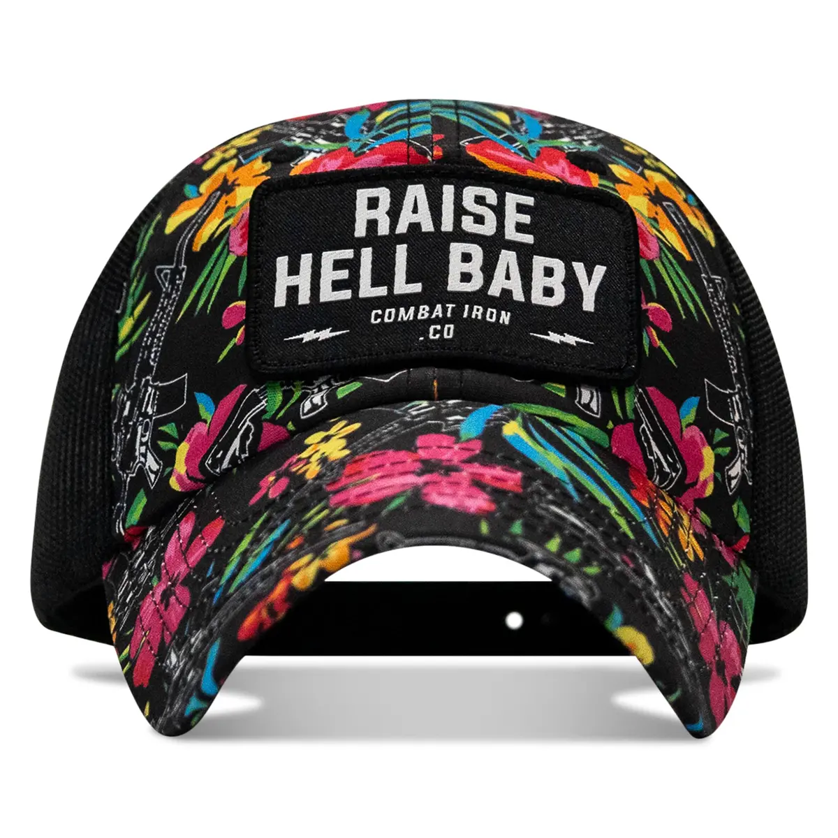 Raise Hell Baby Patch Tactical Ripstop Mesh Snapback Hat 3