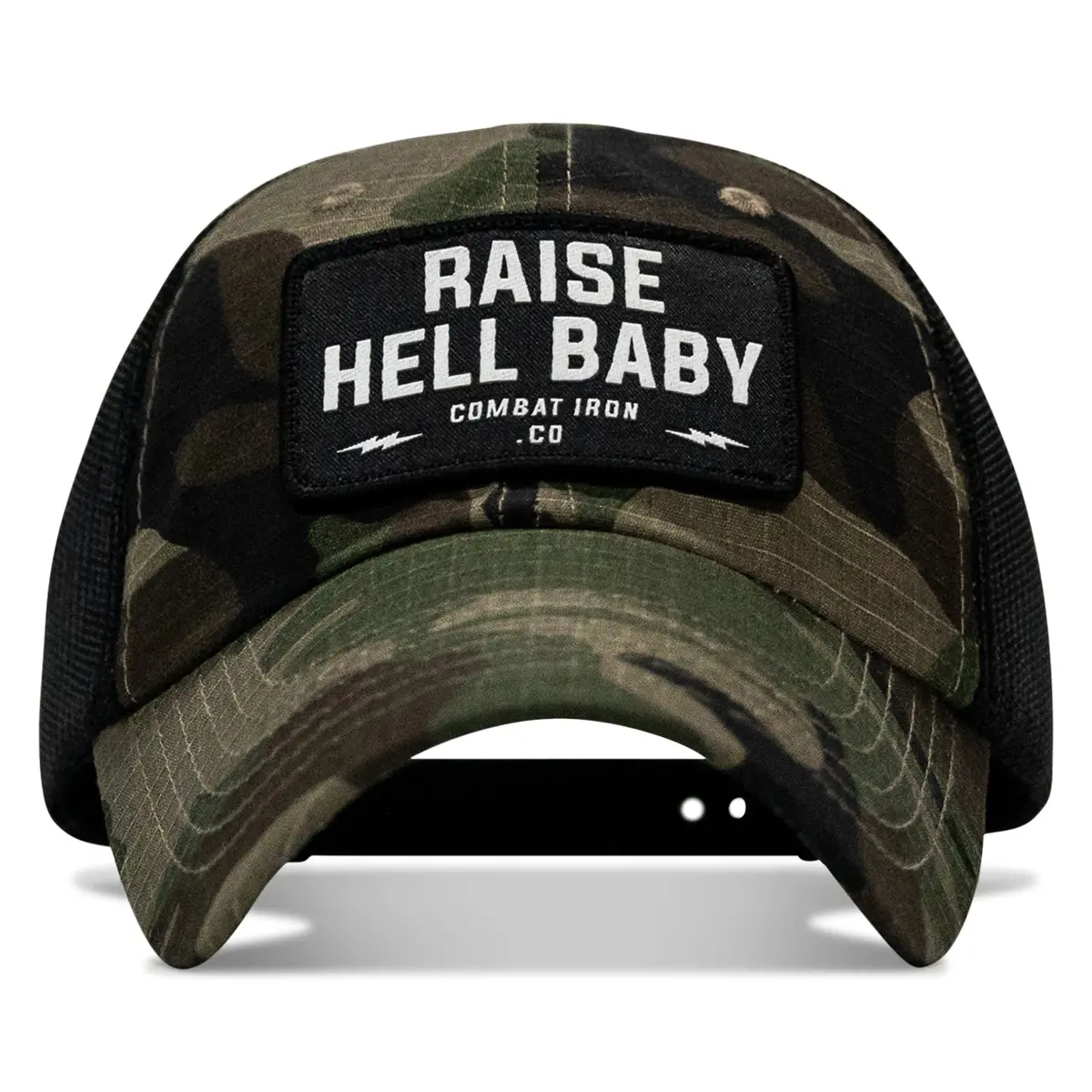 Raise Hell Baby Patch Tactical Ripstop Mesh Snapback Hat 2