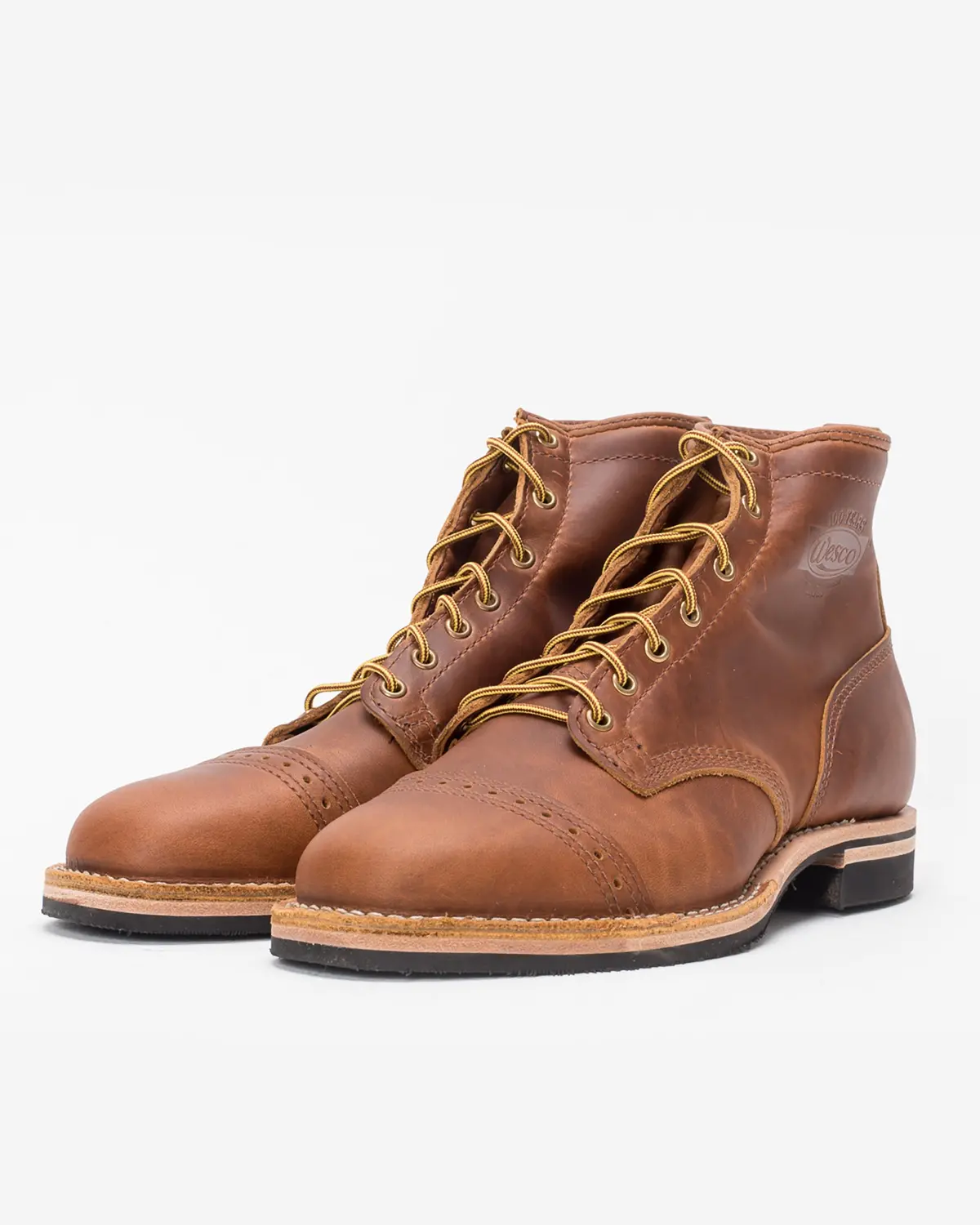 Iron Heart Int'l X Wesco® 7" Toe Cap Boot - The "Guildsman" - British Tan Domain 1