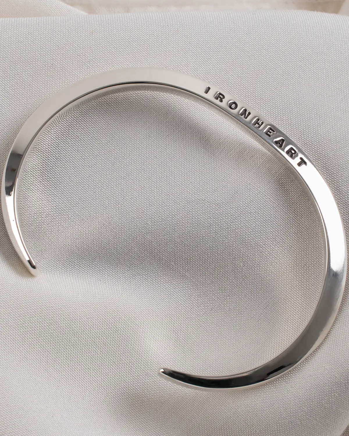 Iron Heart "V" Profile Bangle - Sterling Silver 1