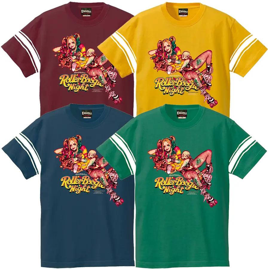 “Roller Boogie Night” Line T-Shirt 1